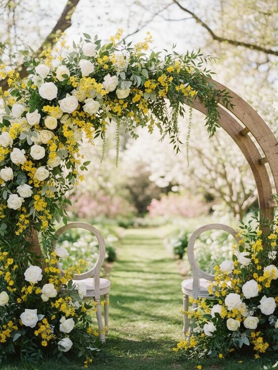 Buttercup Yellow Dogwood Stems Faux Wax Flower Yellow Floral Spring Decor 24 Inc - Picture 5 of 13